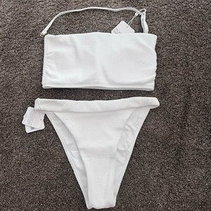 LIKE NEW Monday Swimwear White Bikini Set